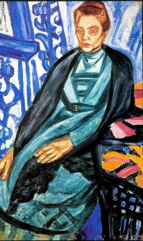 Ritratto di donna in abito verde - Astrakhan State Art Gallery